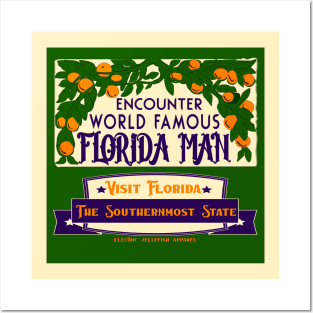 Visit Florida, Man Posters and Art